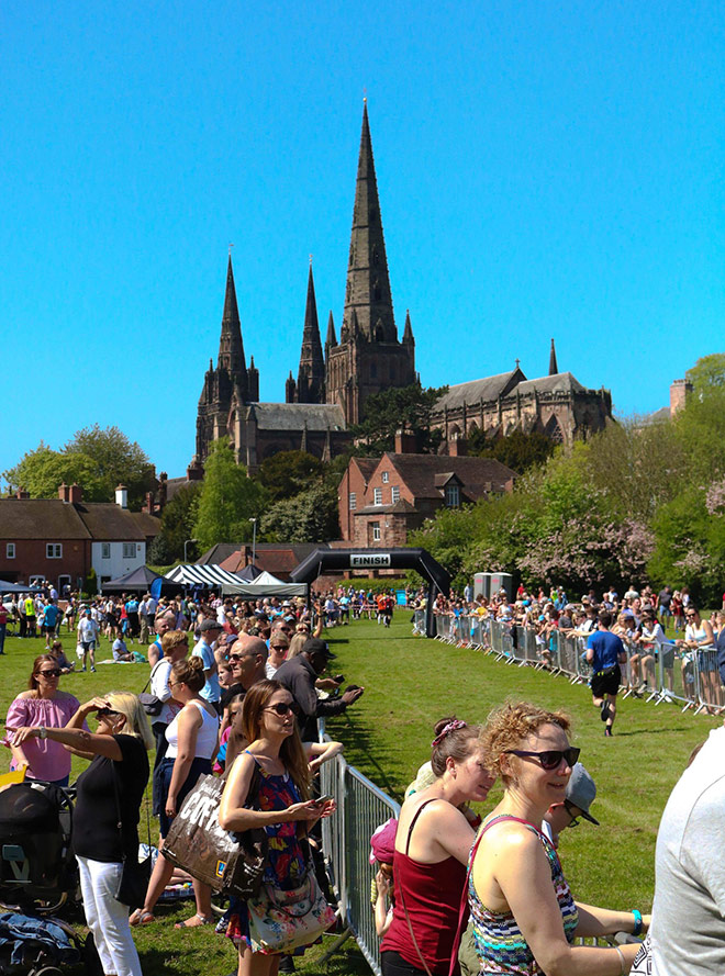 Finish line - The Lichfield Half-Marathon - 6th May 2018